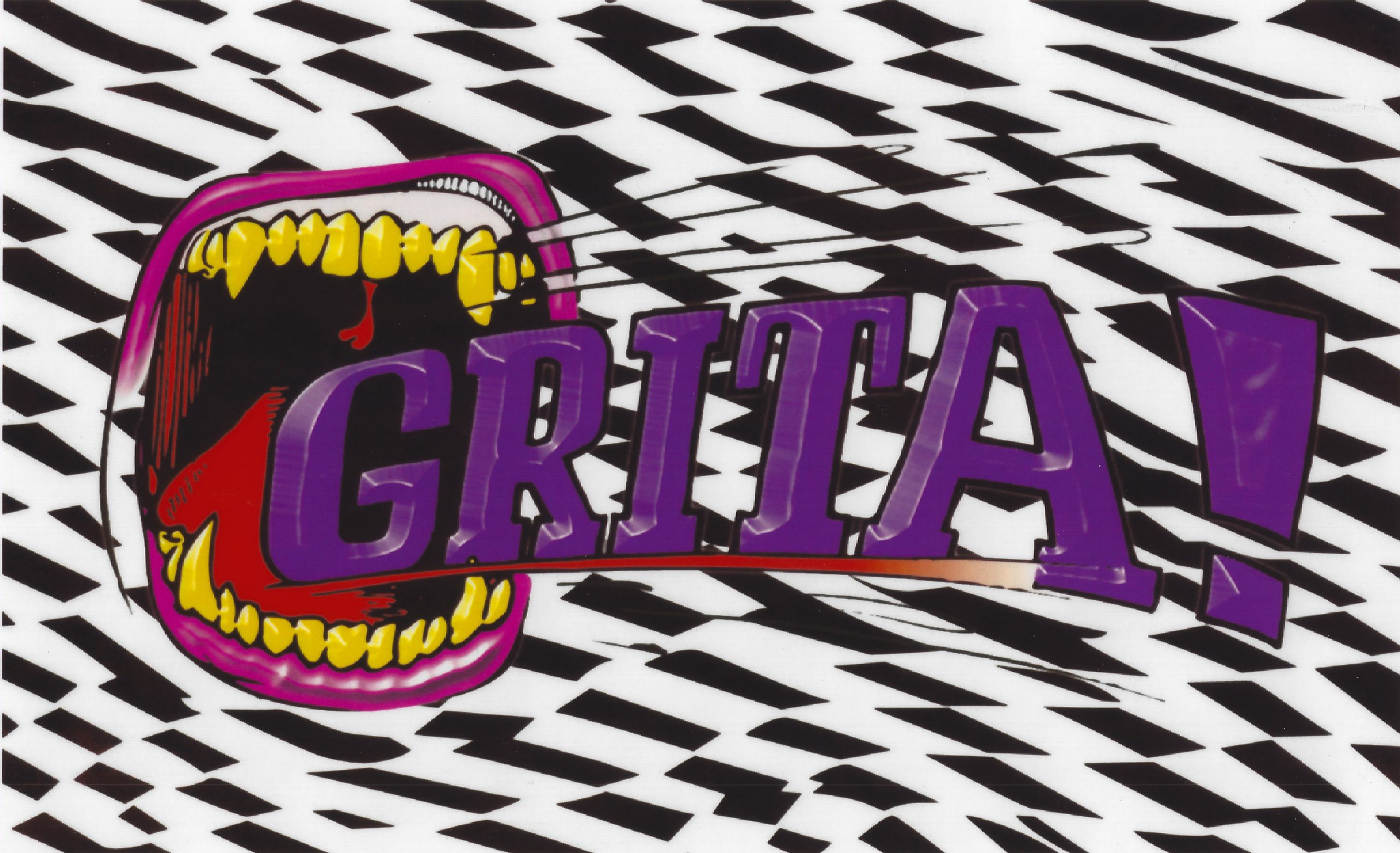 Grita Logo w/ black & white checkered background